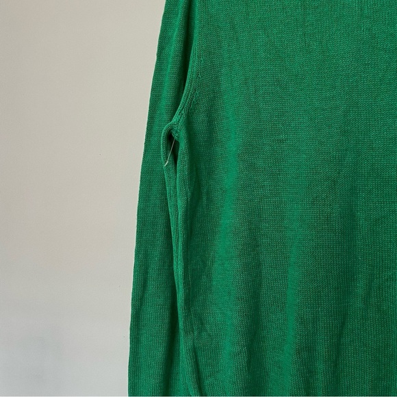 Express Size medium Cardigan Green Sweater V-Neck Knit Long Sleeve - Picture 3 of 7